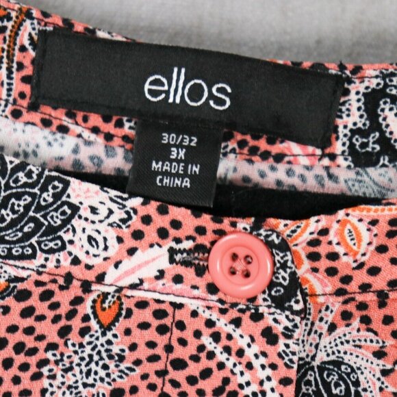 Ellos Dress Womens 3X Boho Rayon Tiered Paisley Western Plus Midi - Picture 2 of 16